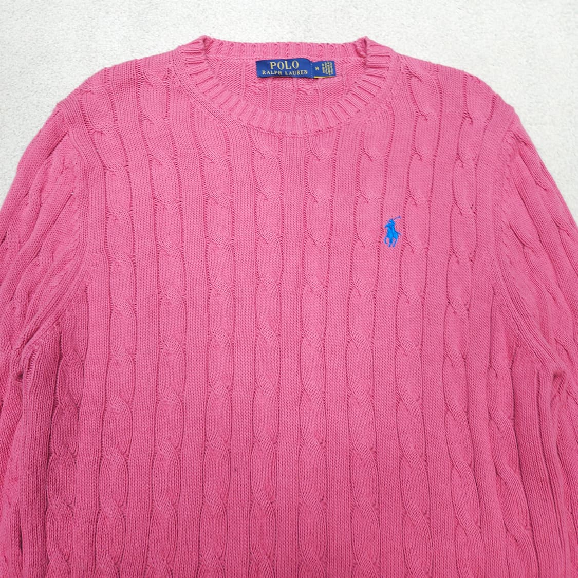 폴로 랄프 로렌 신형 코튼 케이블 니트 M 상품이미지2