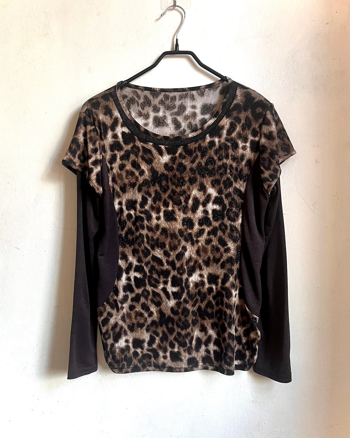 JPN Vintage Leopard Layered Long Sleeve 상품이미지3