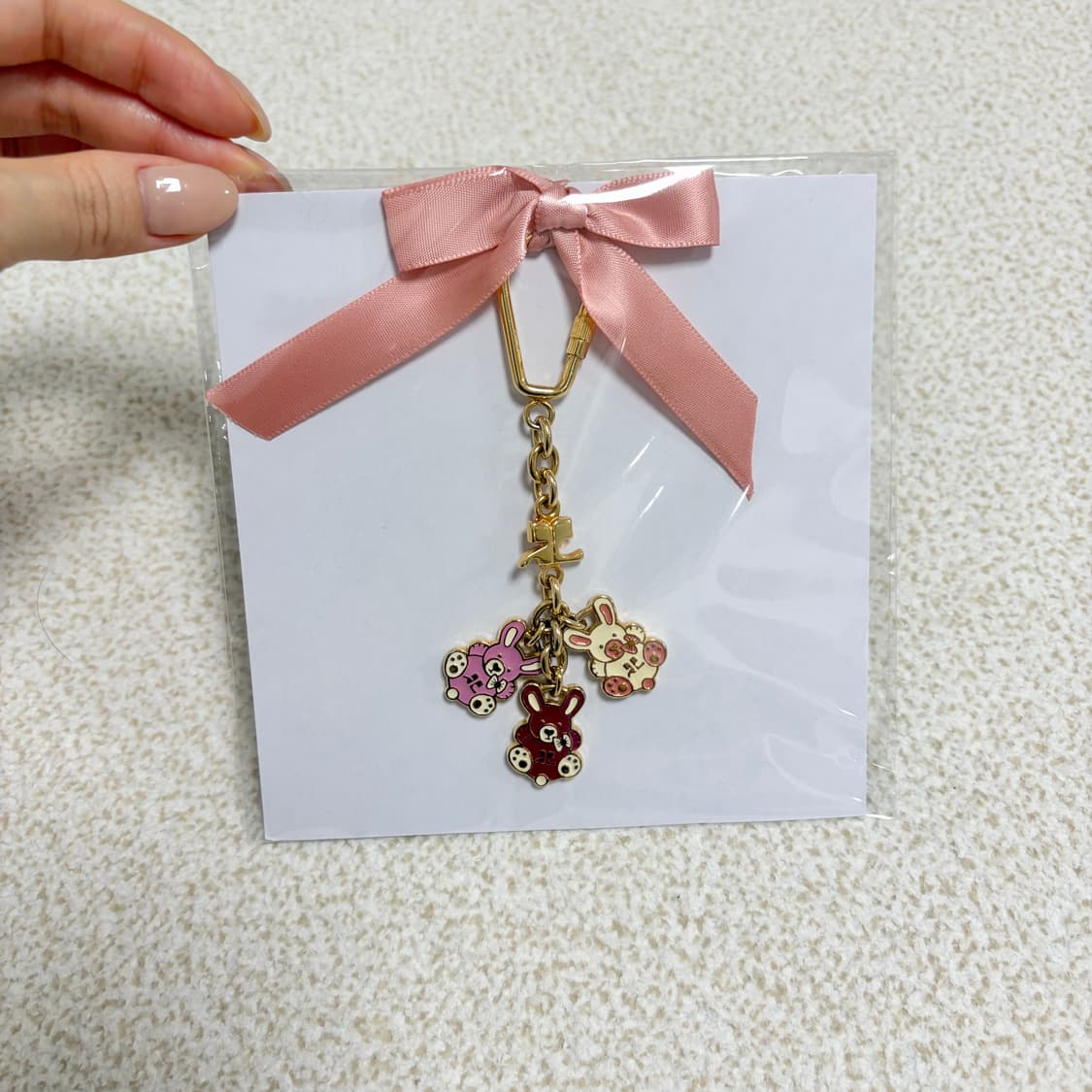 (정품) 꾸레쥬 토끼 금장 키링 상품이미지9
