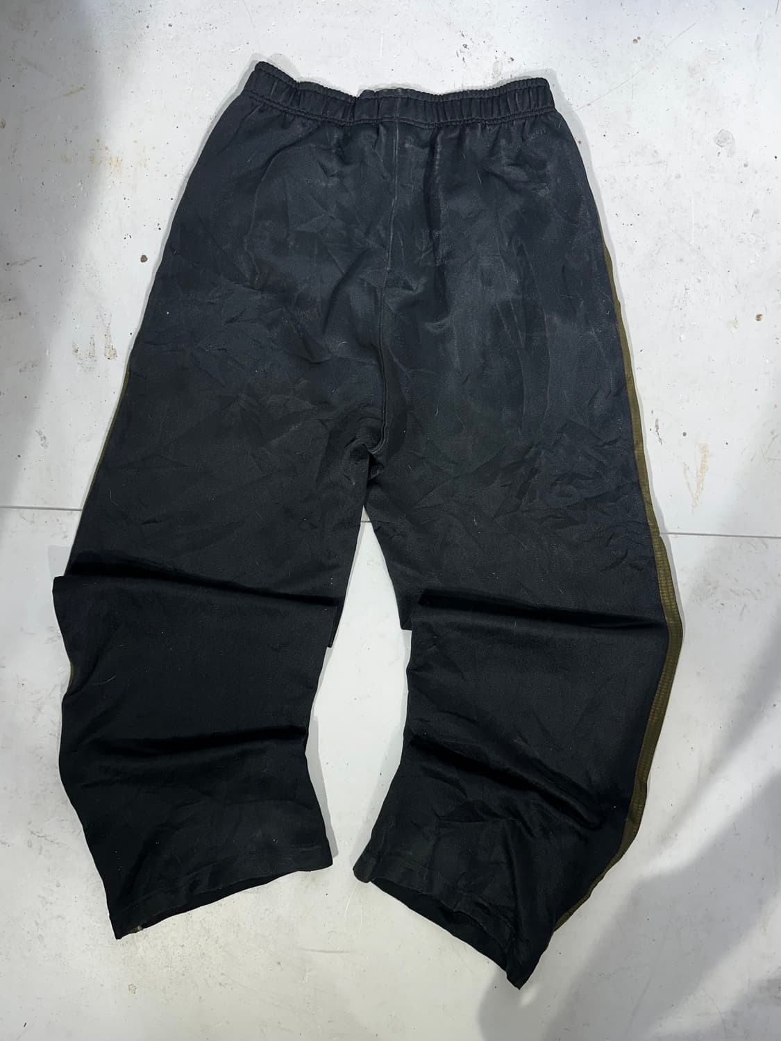 나이키 블랙 말차 카키 사이드 라인 와이드 추리닝 바지 M 상품이미지5