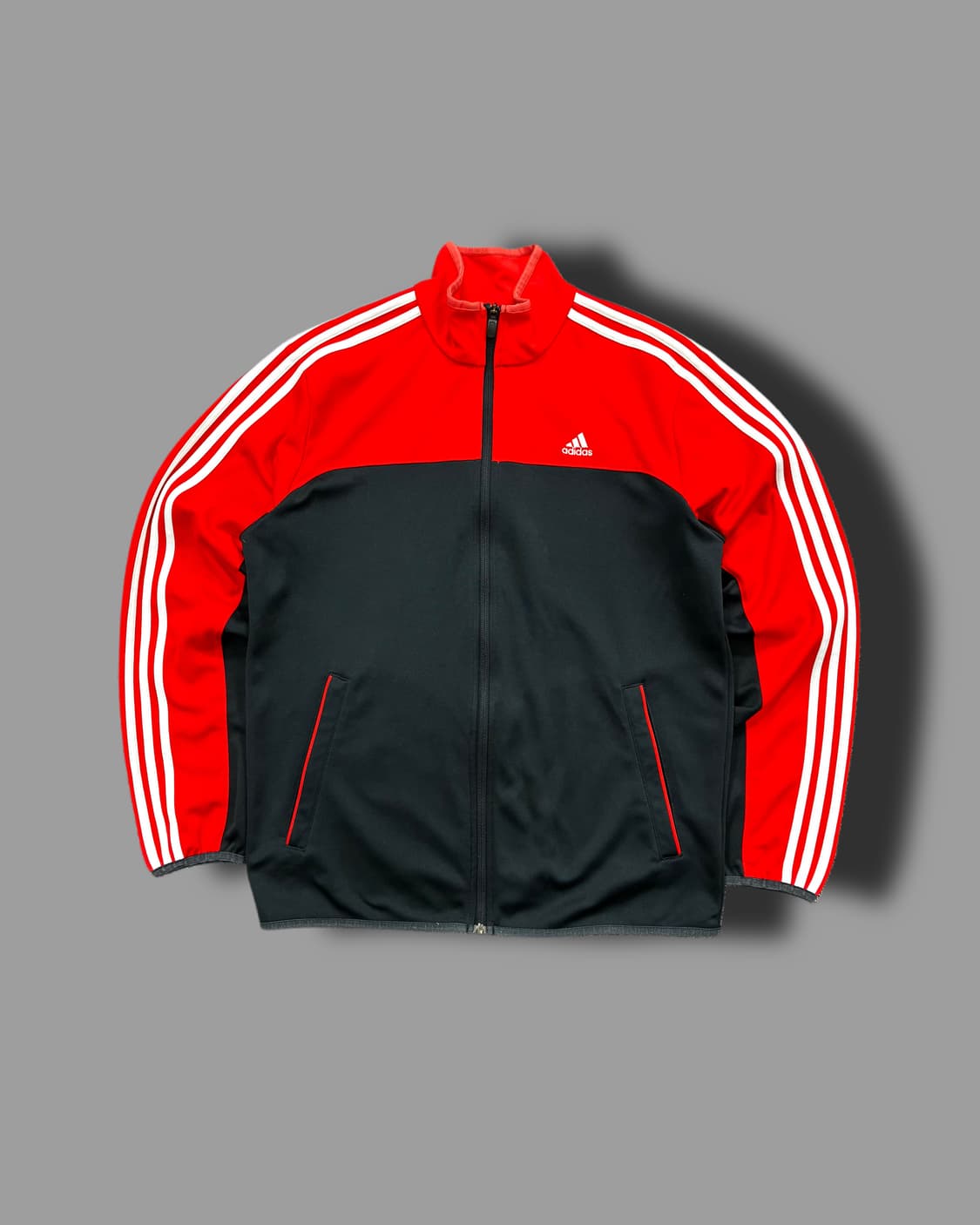 아디다스 레드 차콜 트랙탑 져지 M 상품이미지4