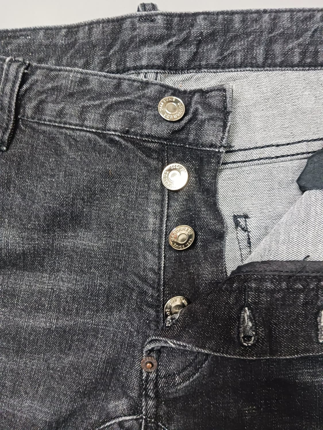 [34] 디스퀘어드2 디스 블랙 타이디바이커진 청바지 상품이미지6