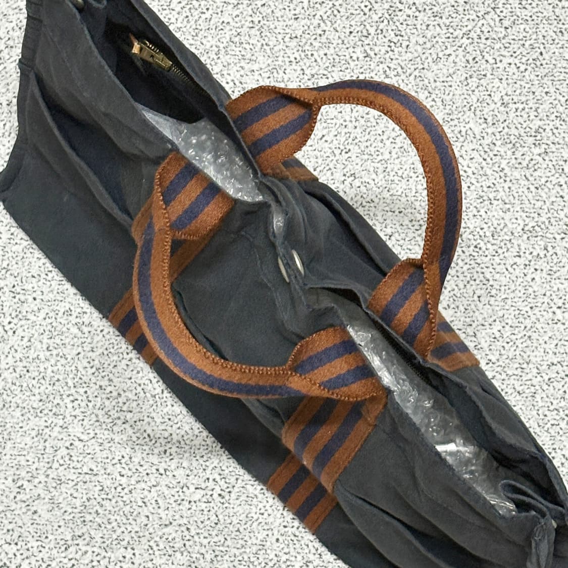 에르메스 후루토 캔버스 토트백 네이비/브라운 상품이미지4