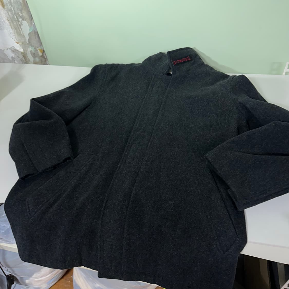 105 XL 리바이스 챠콜 로고배색 울자켓 상품이미지3