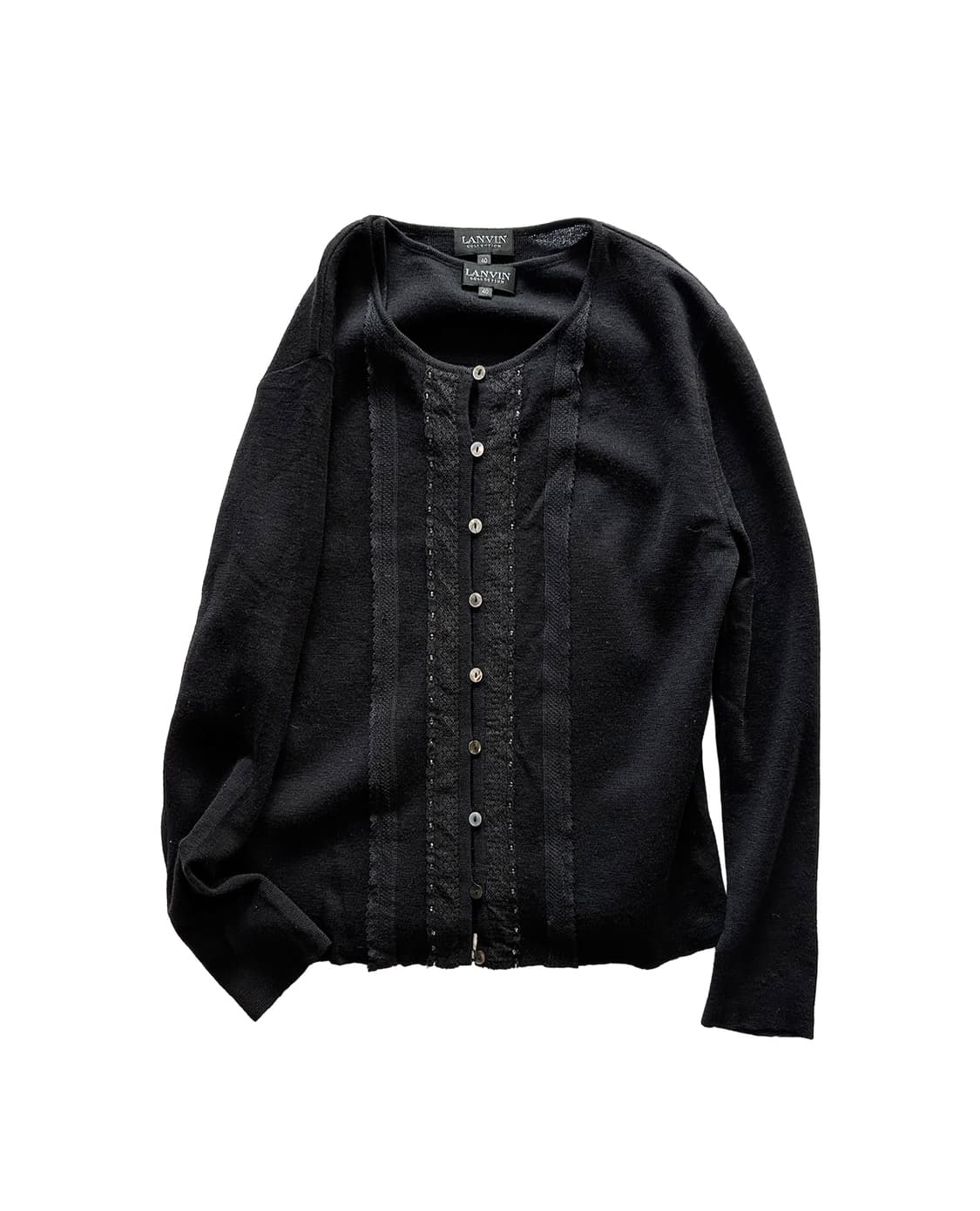 LANVIN lace knit cardigan sleeveless set 상품이미지5