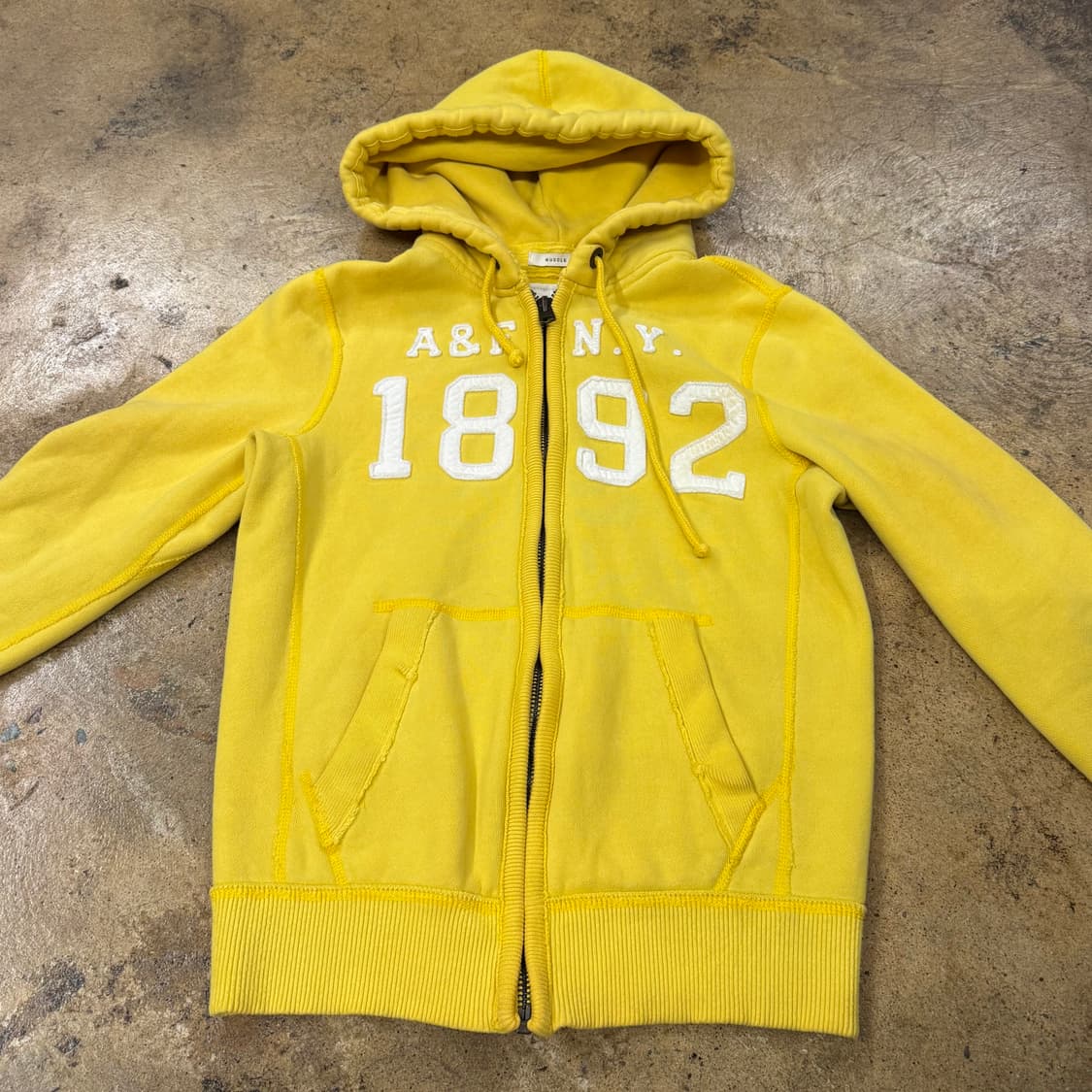 아베크롬비 옐로우 노랑 후드집업 상품이미지3