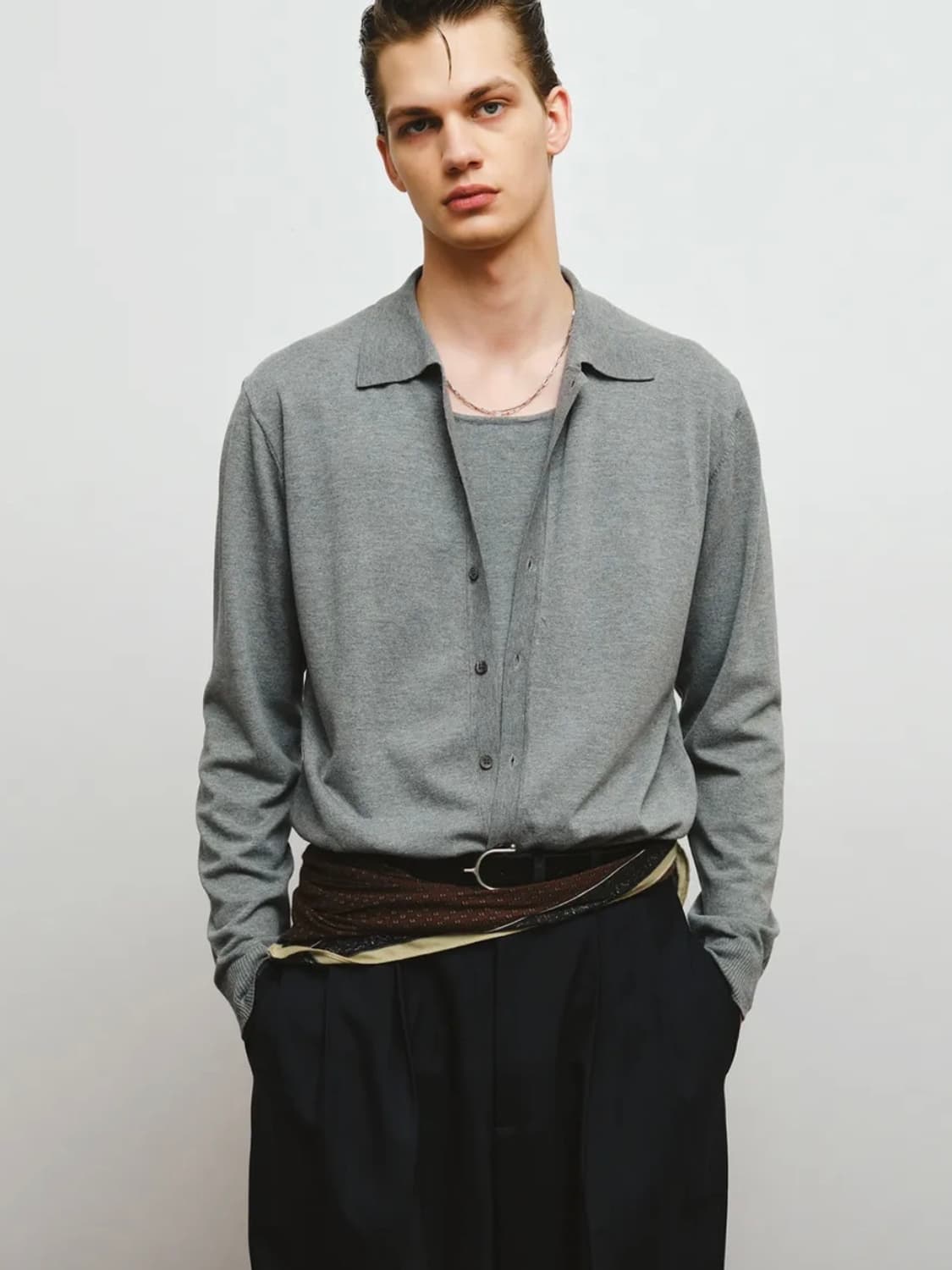 [새상품] 노이어 레이어드 니트 가디건 상품이미지1