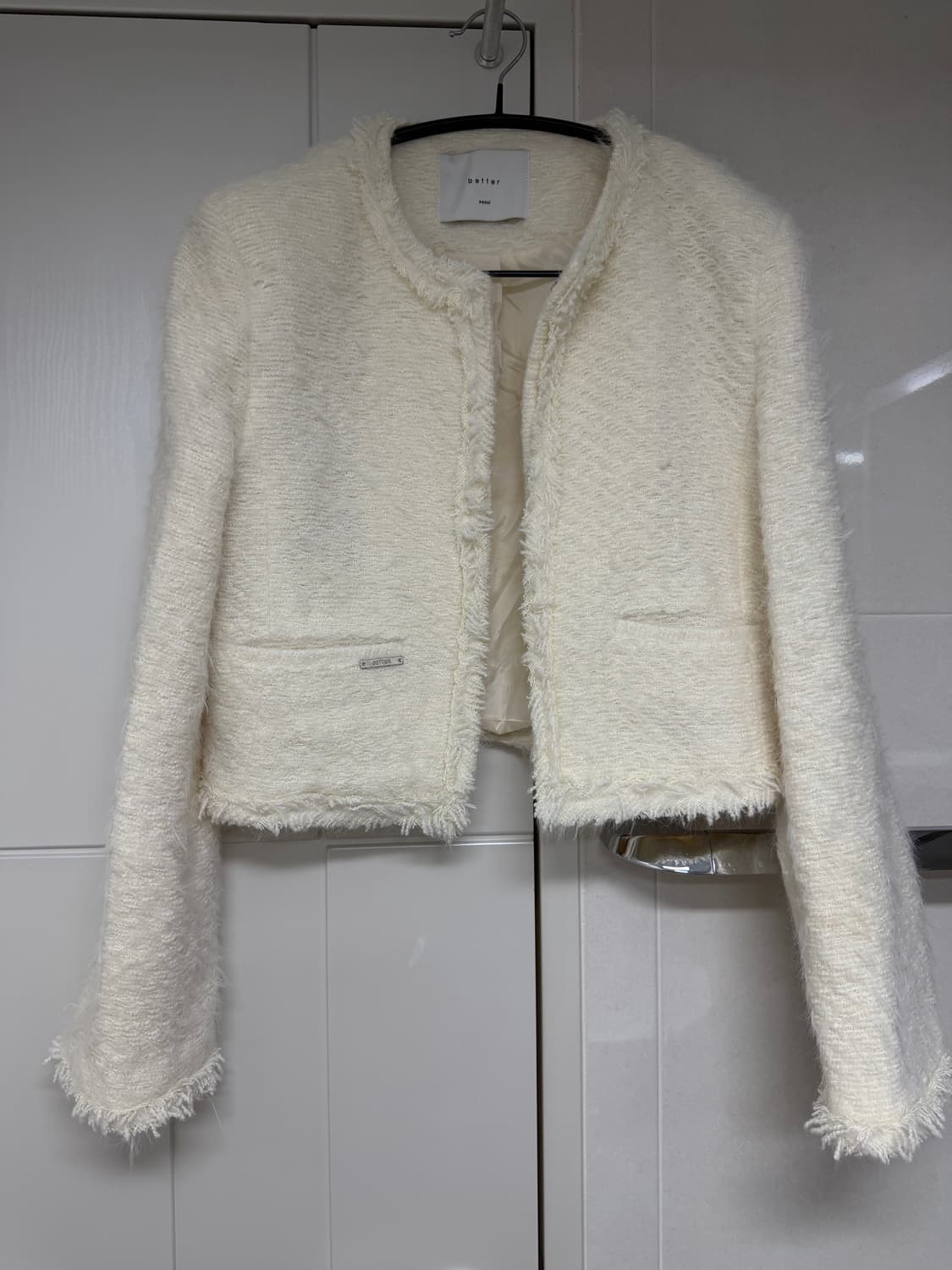 트위드 자켓 화이트 상품이미지3