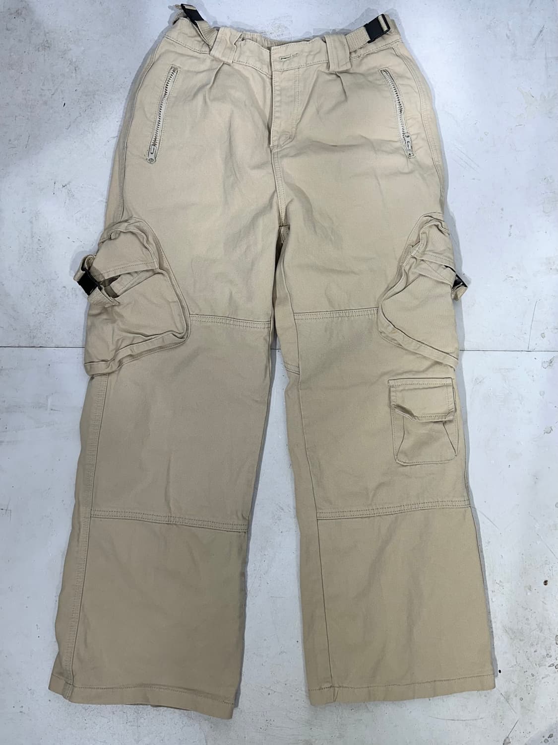 일본 빈티지 대대장 베이지 3d 멀티 포켓 유틸리티 카고 팬츠 바지  상품이미지4