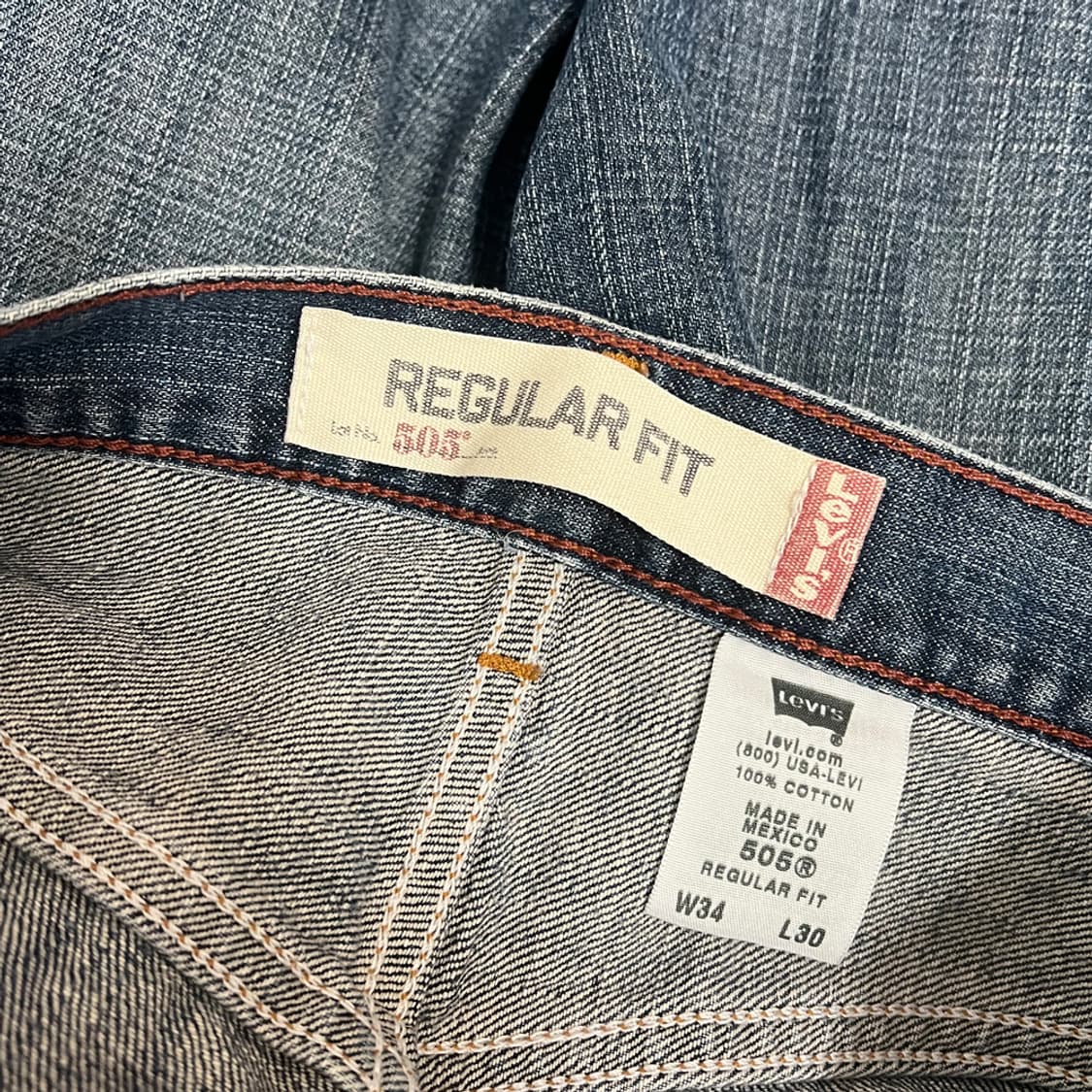 00s 리바이스 505 레귤러핏 데님 팬츠 청바지 34 상품이미지5