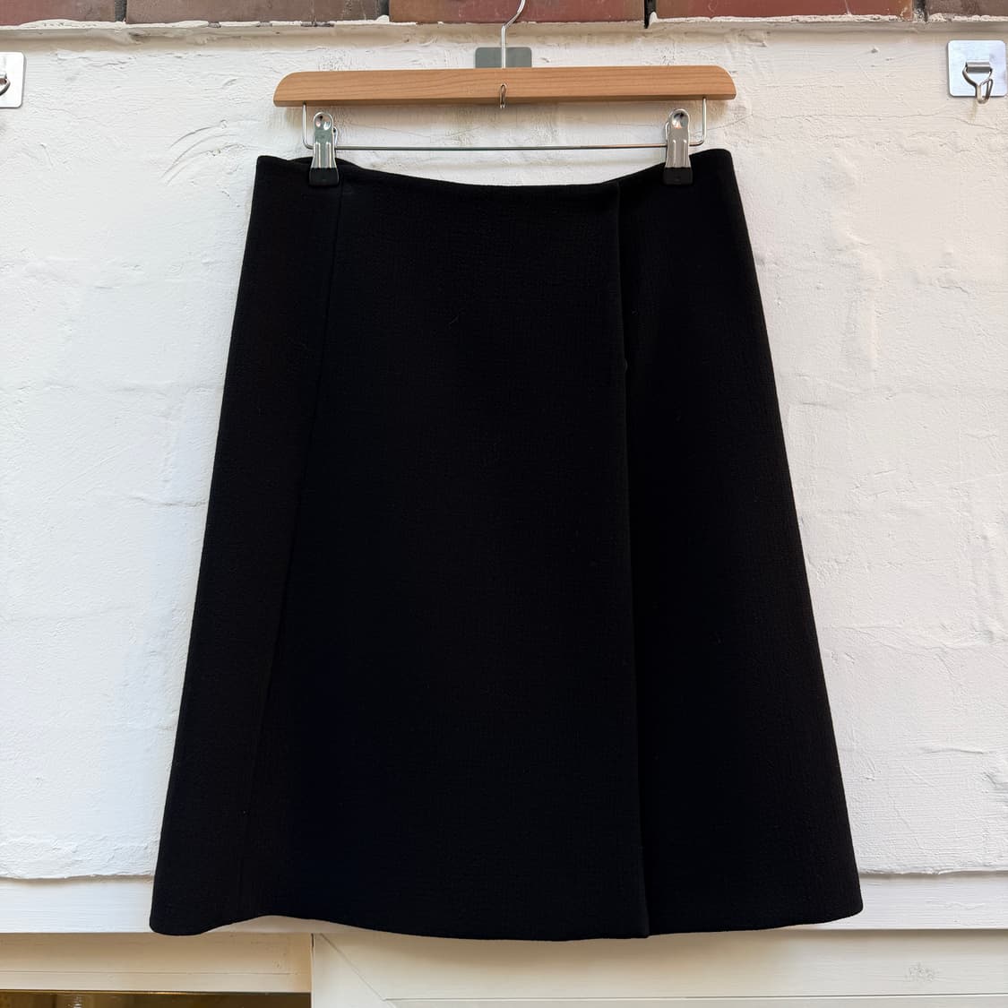 PRADA 프라다 블랙 랩 스커트 상품이미지1