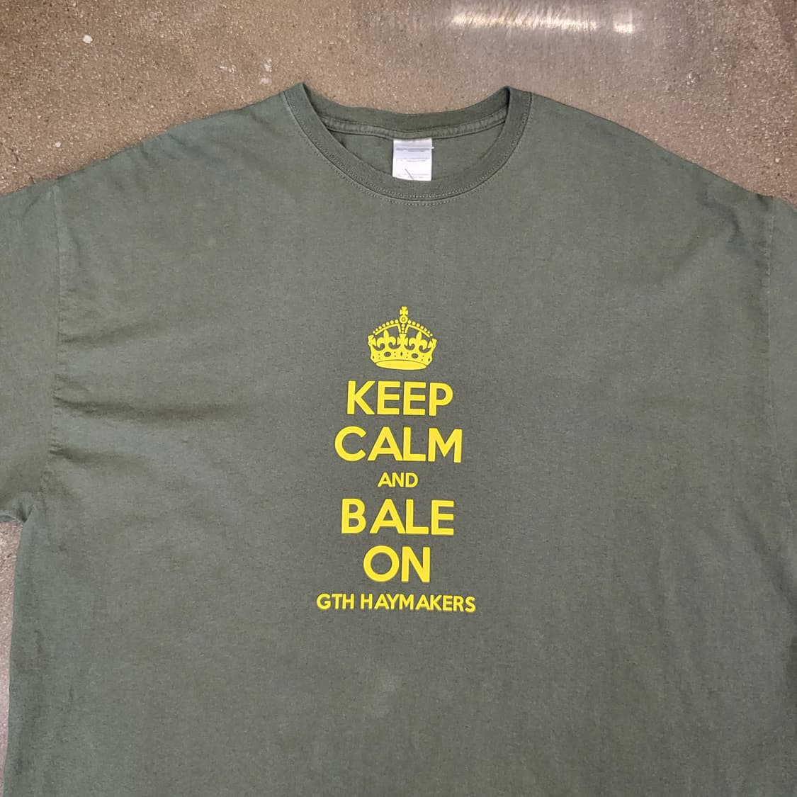 길단 카키색 KEEP CALM 프린팅 반팔티 상품이미지2