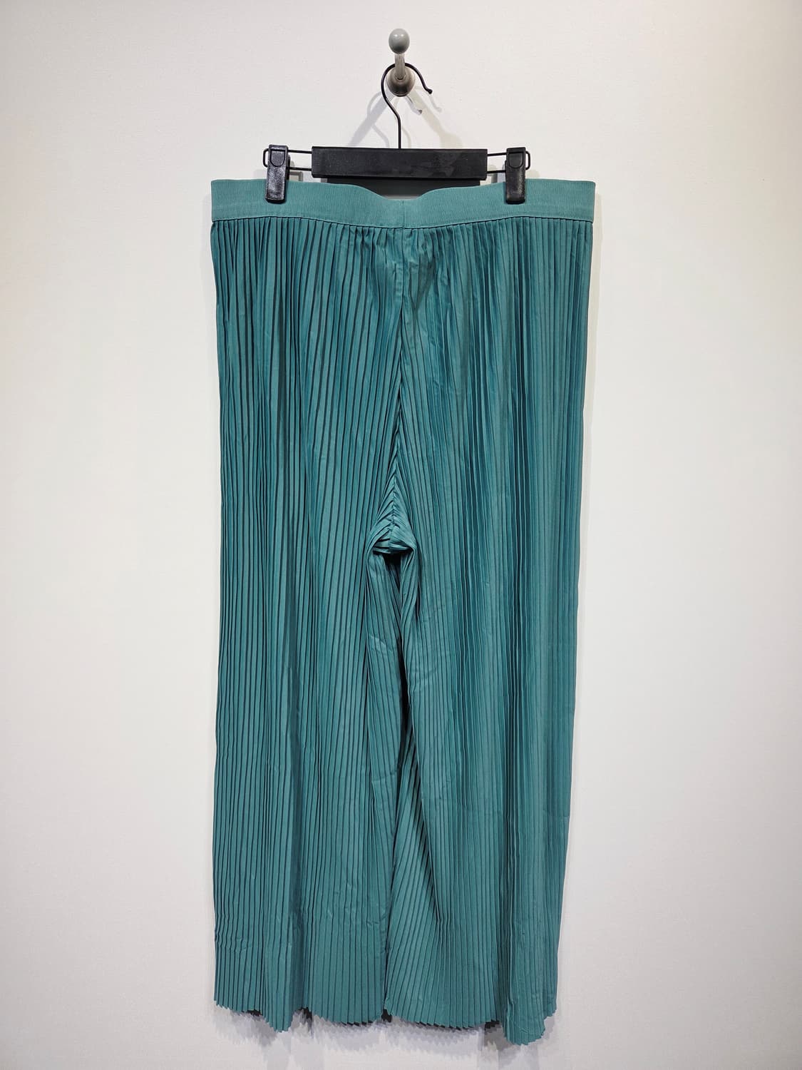 COS 코스 민트색 플리츠 와이드 팬츠_L 상품이미지3