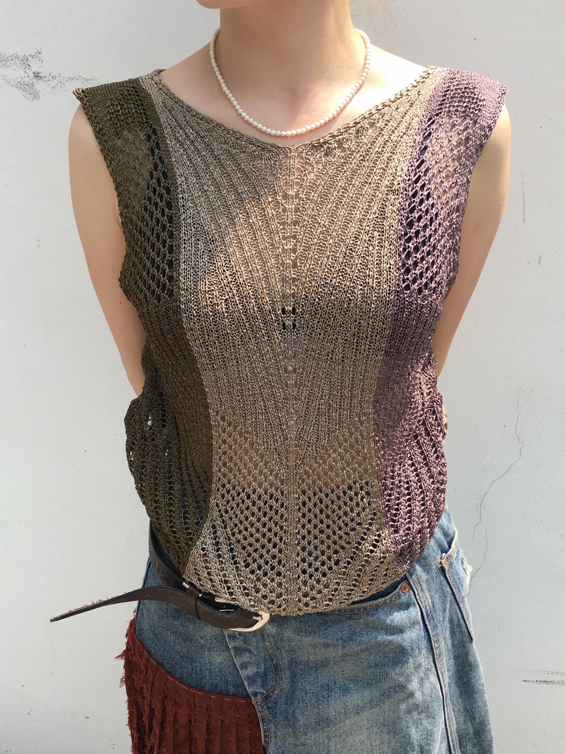 Shirring knitwear vest 니트 베스트 상품이미지2