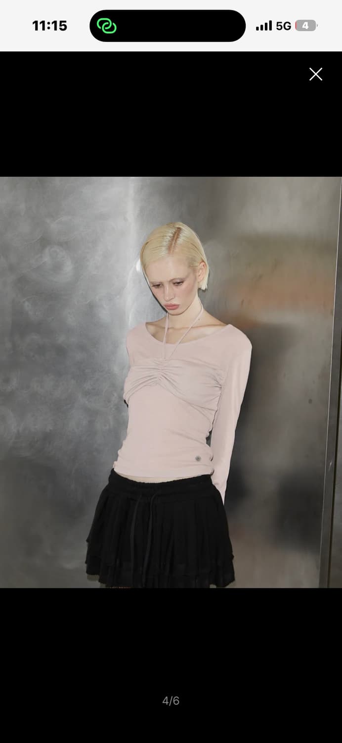 로제프란츠 셔링 홀터 롱슬리브 핑크 상품이미지2