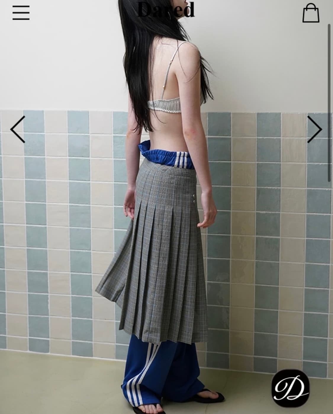 Dared unbalance pleated skirt 데어드 스커트 상품이미지5
