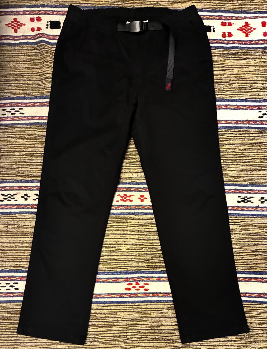 (M~L)그라미치 코튼 폴리 스트레이트 밴딩팬츠 블랙 상품이미지1