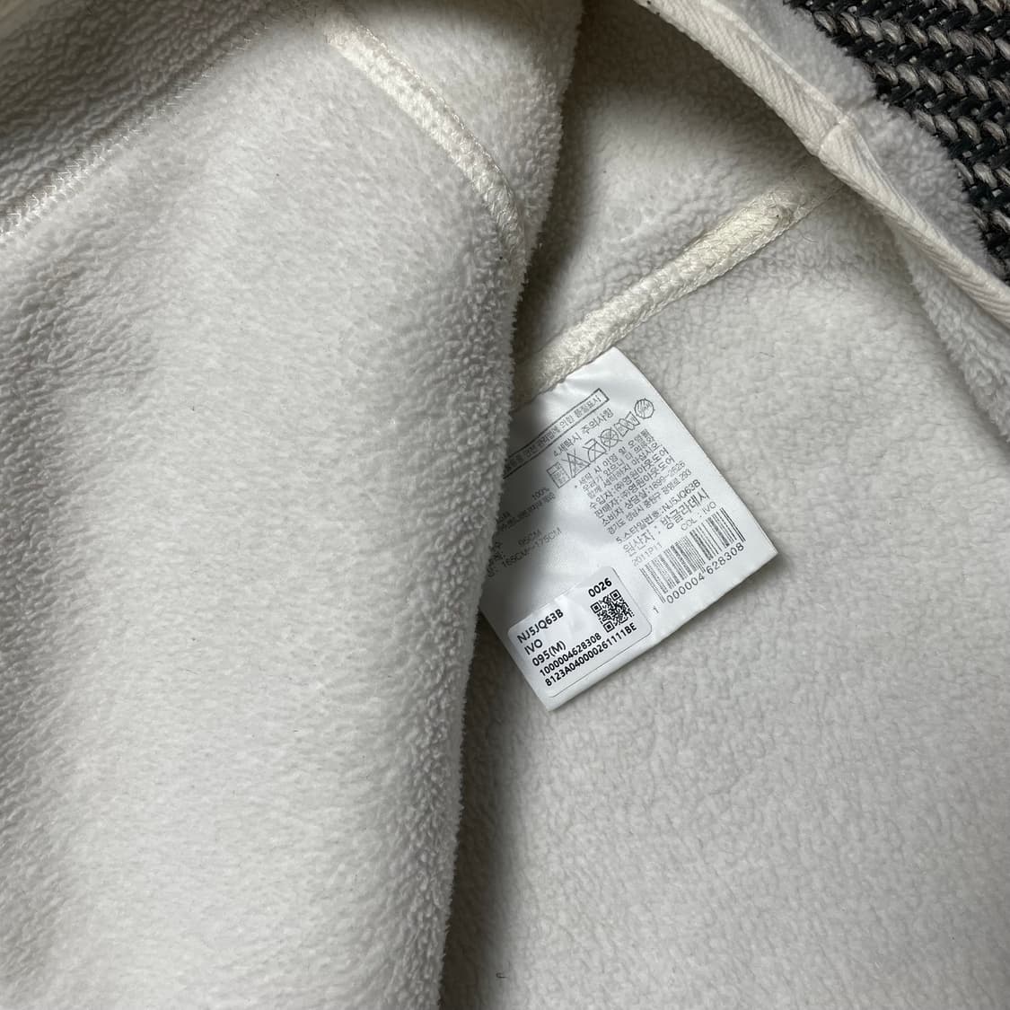 노스페이스 화이트 플리스 가디건 자켓y 5192 상품이미지10