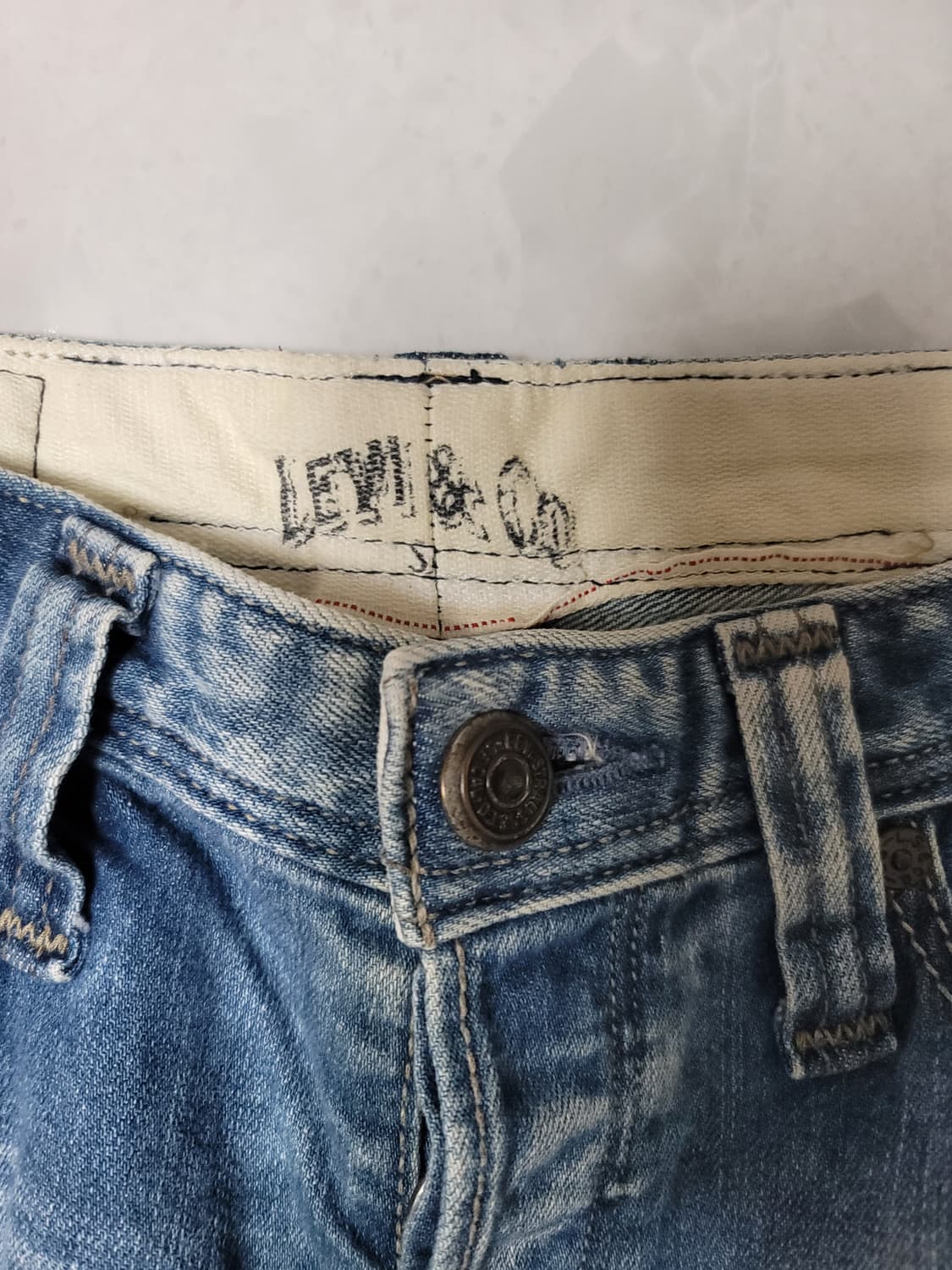 리바이스 504 워싱 데님 청바지 허리30 W30 L34 상태극상 상품이미지3