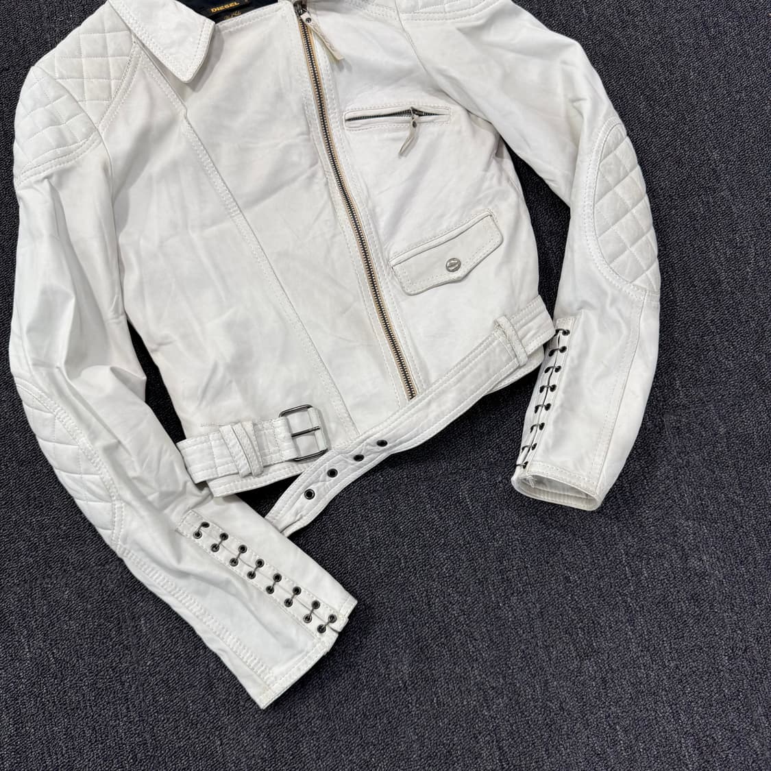 디젤 양가죽 바이커 라이더 자켓 상품이미지3