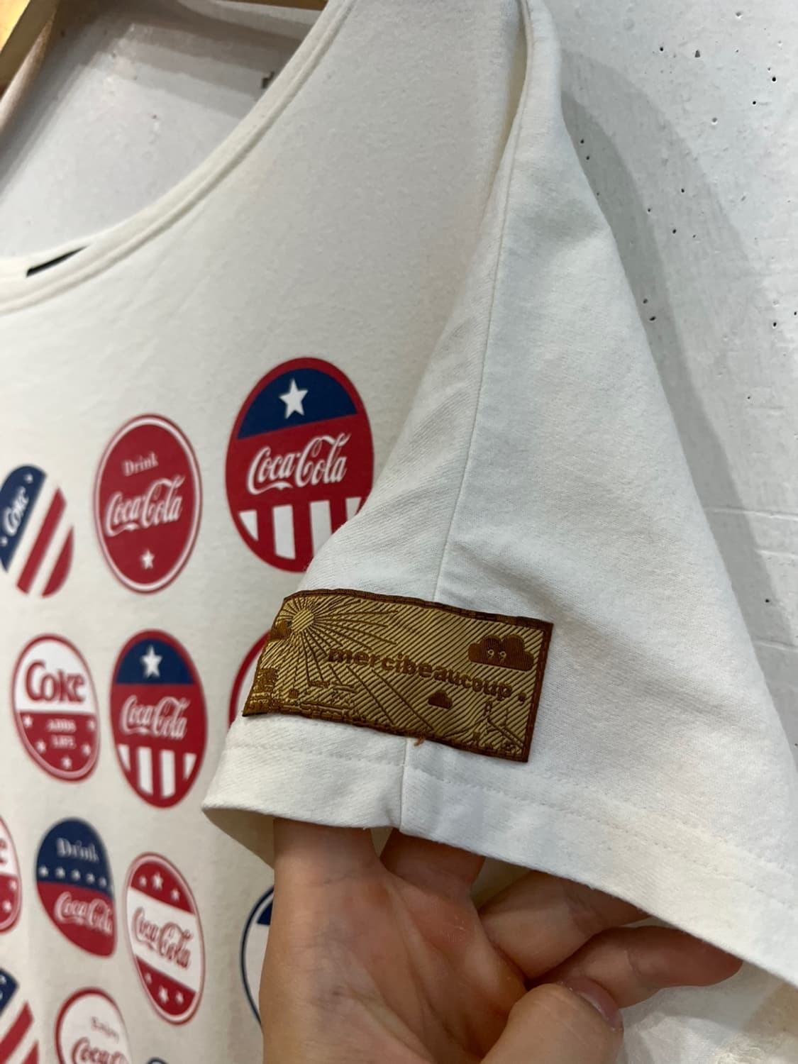 메르시보꾸 코카콜라 루즈핏 티셔츠 탑 Made in JAPAN 상품이미지3