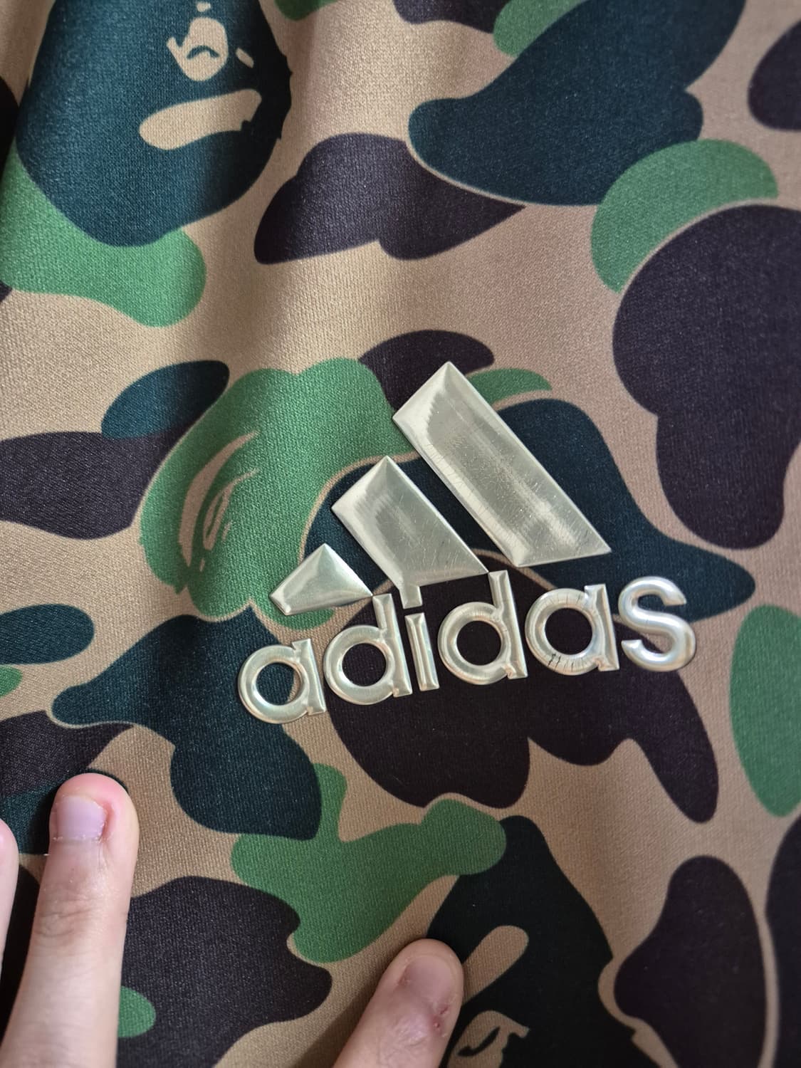 베이프 x 아디다스 슈퍼볼 샤크후드 저지 집업 상품이미지4