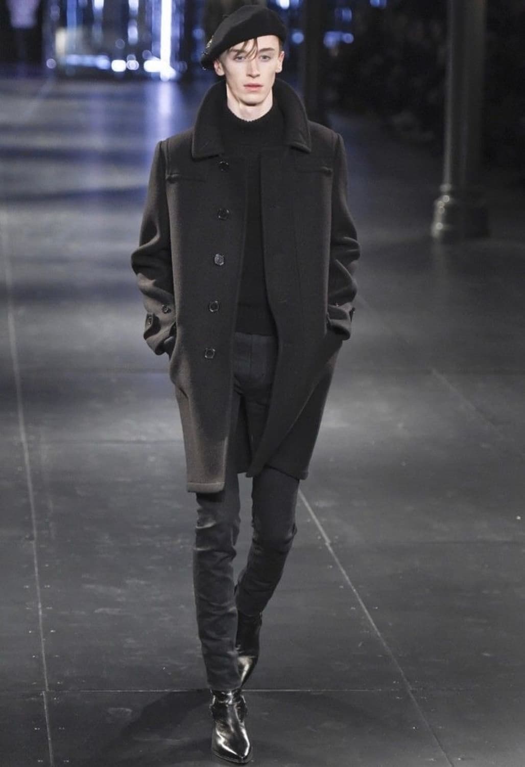 생로랑 15FW 카방 더플 코트 블랙 50사이즈 상품이미지1