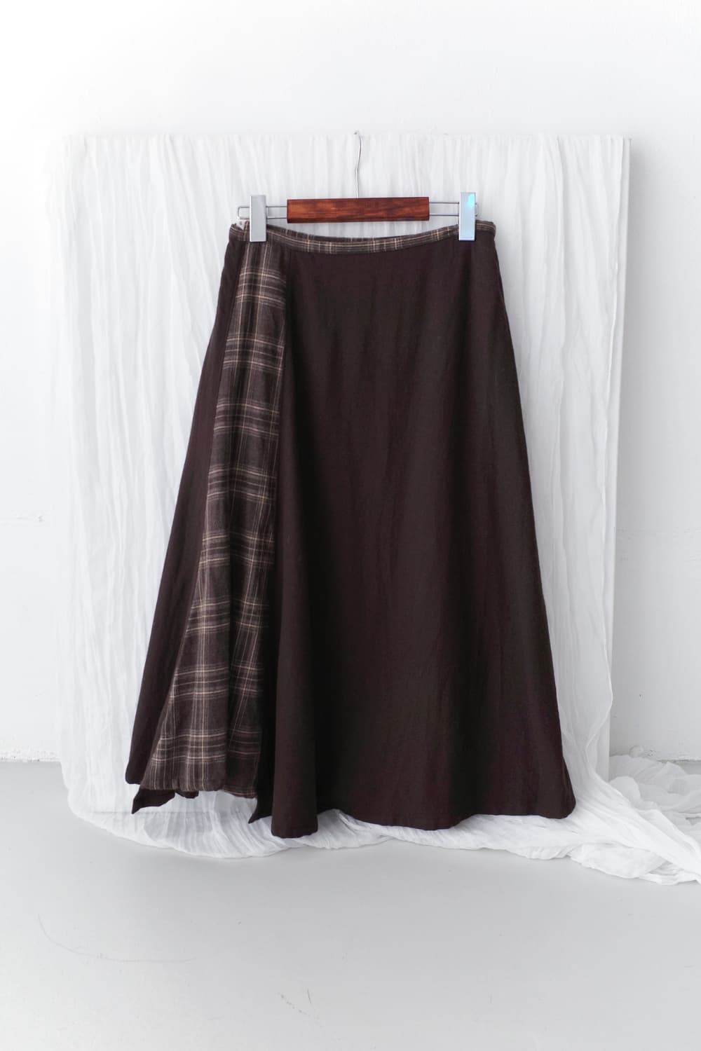 check flared skirt 상품이미지2