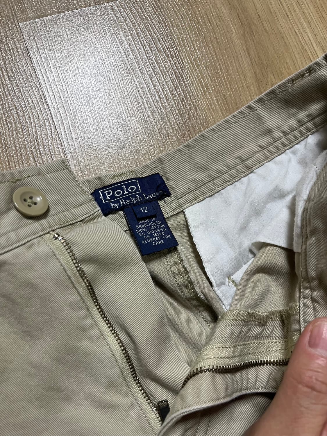 폴로 랄프로렌 키즈 베이지색 카고 면바지 상품이미지2