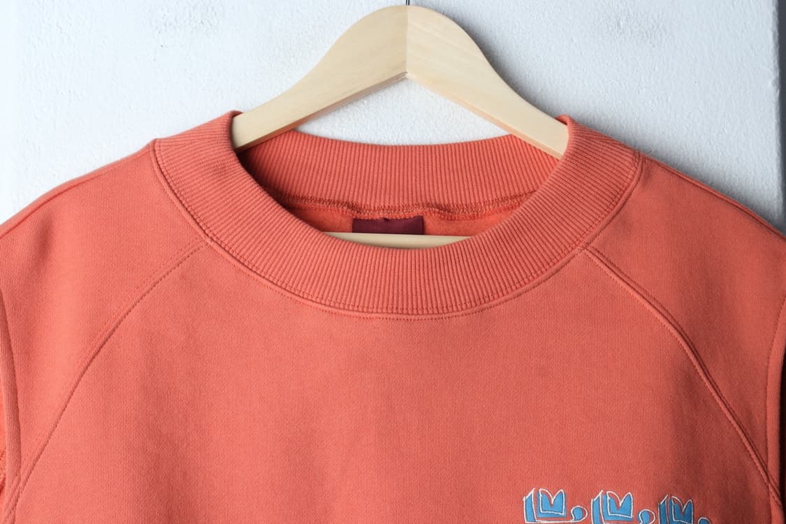 W(M) 럭키마르쉐 반팔 티셔츠 조끼 스웻 오렌지 기모-H32793 상품이미지3