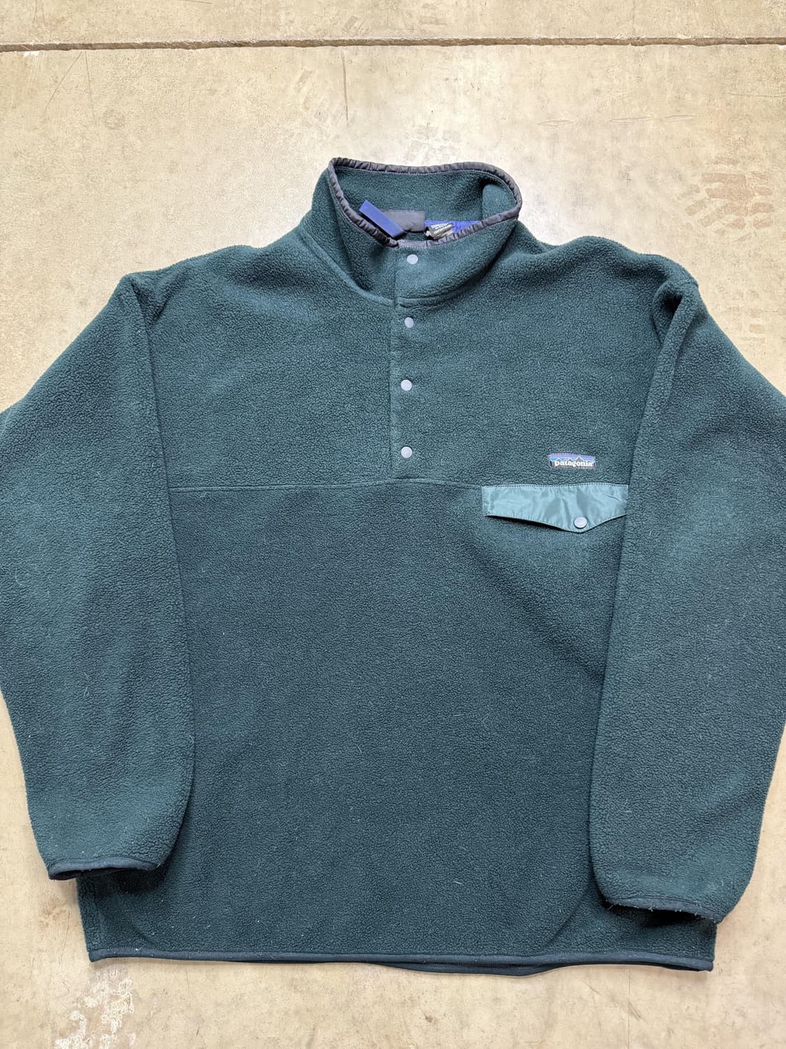 98FW 파타고니아 신칠라 스냅-T 플리스 딥그린 솔리드 상품이미지1