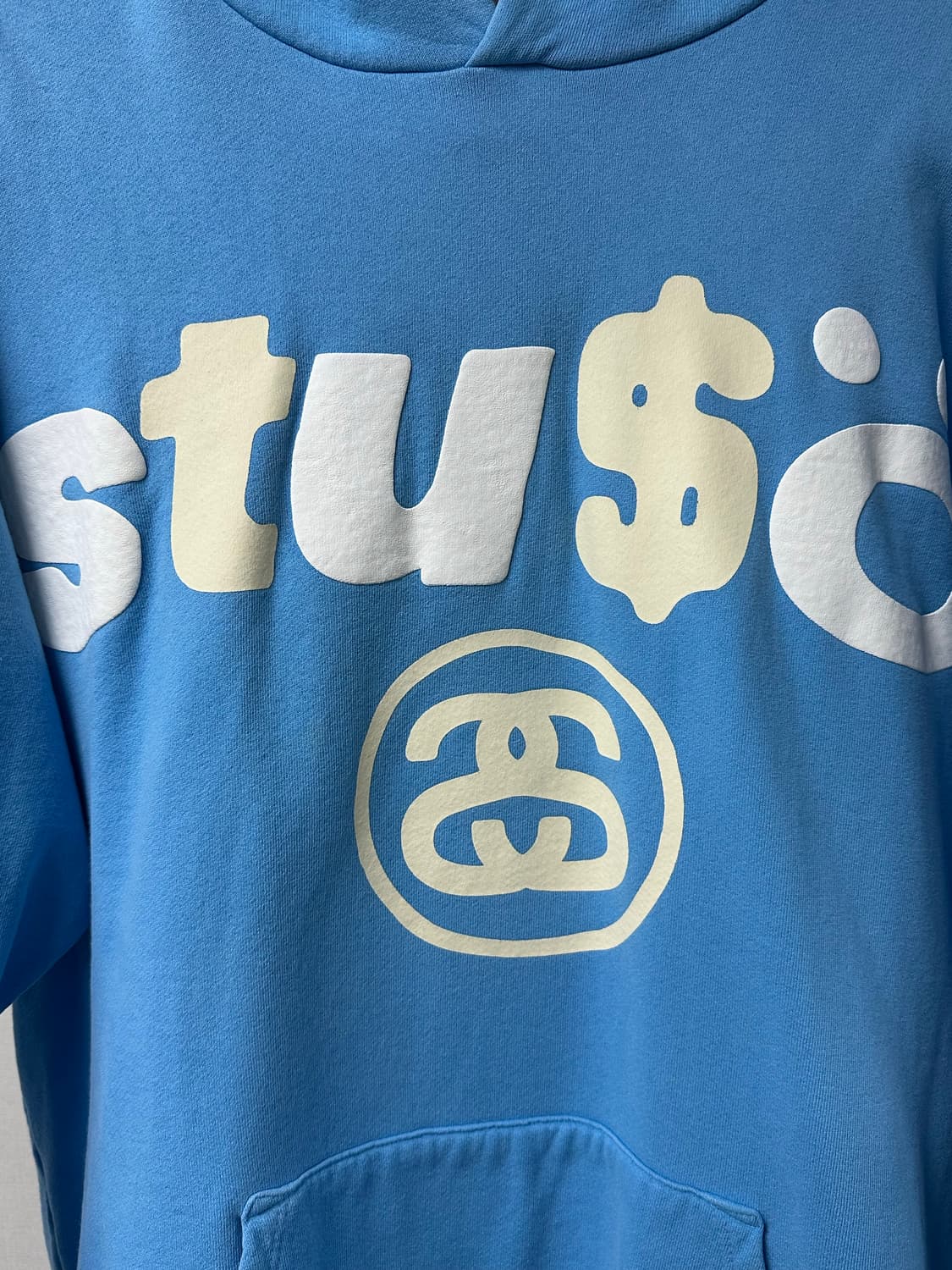 스투시 x CPFM 8볼 피그먼트 다이드 후드 블루 상품이미지3