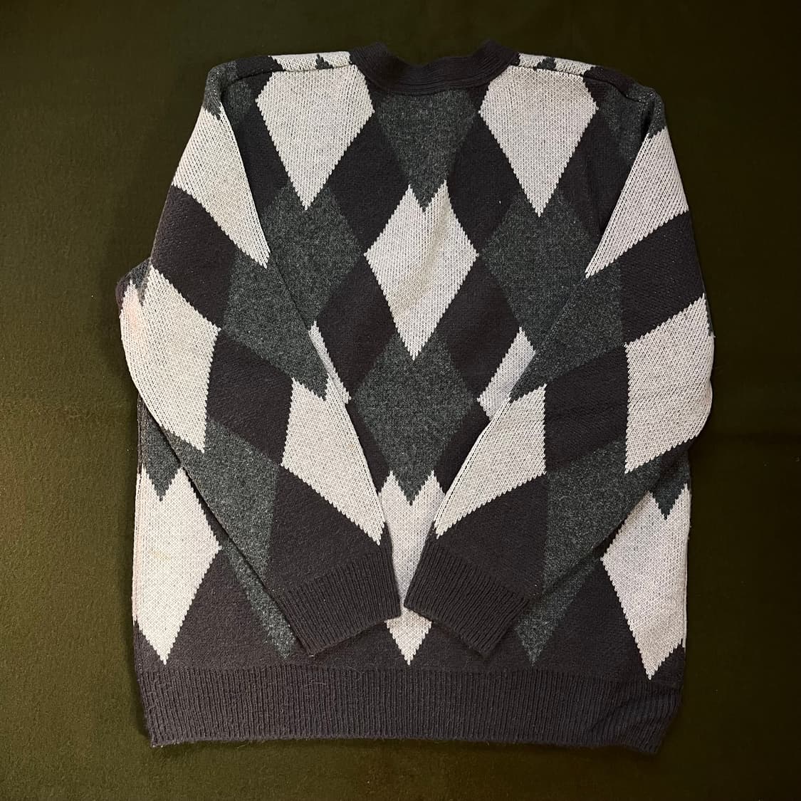아가일 패턴 빈티지 가디건 (실측확인) 상품이미지3