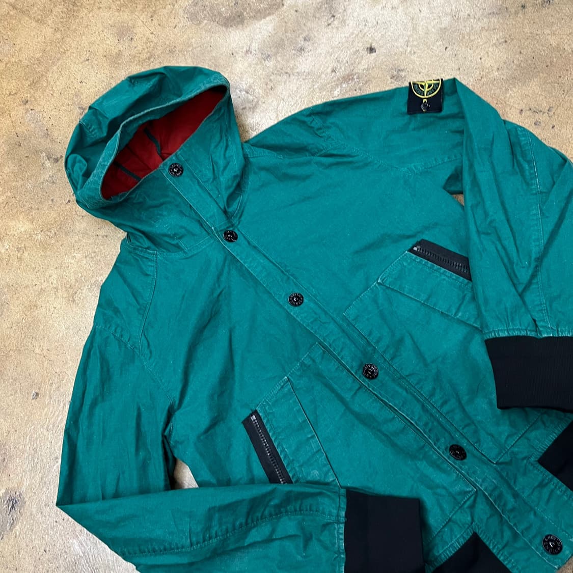 [정품/95] 스톤아일랜드 텔라 스텔라 그린 후드 자켓 b17 상품이미지1