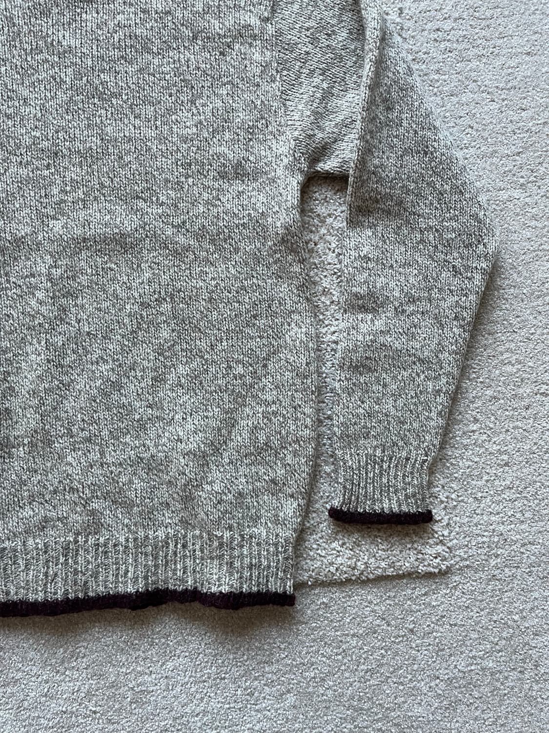 90s 엘엘빈 넥 배색 니트 (105) 상품이미지5