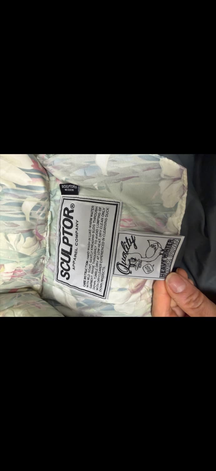 스컬프터 플라워 패턴 오리털 패딩 M 상품이미지3