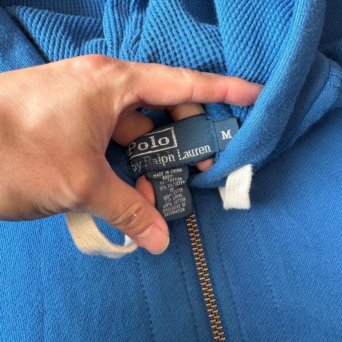 폴로 정품 블루 후드 집업 자켓 상품이미지5