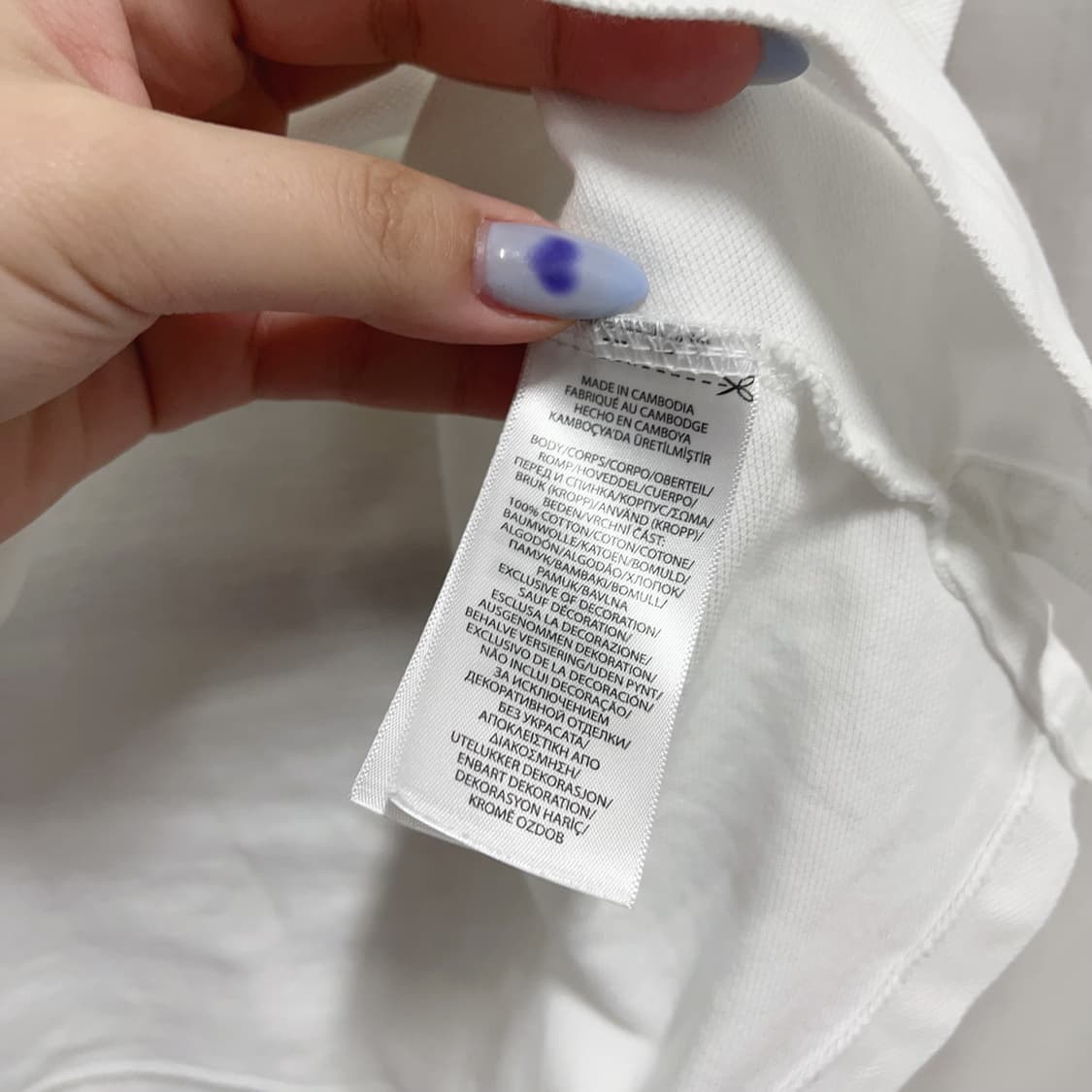 [정품] 폴로 화이트 / 네이비포니 반팔카라티 [ L ] 상품이미지8