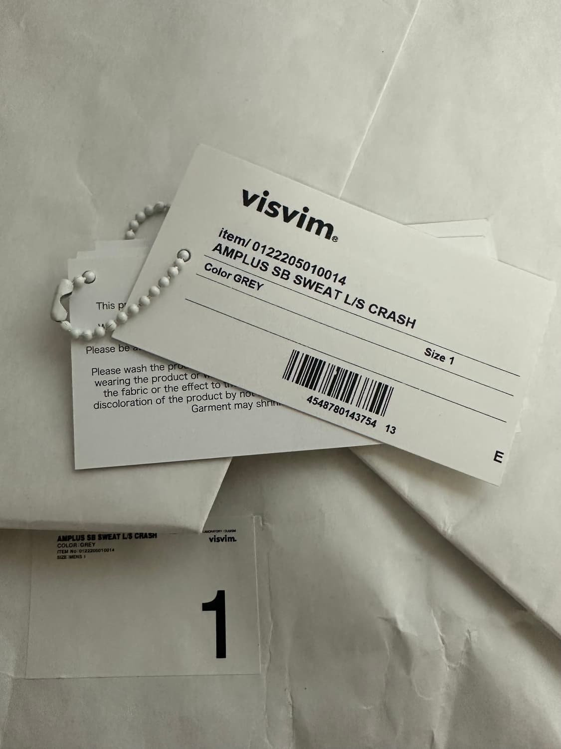 [1] 비즈빔 22AW 앰플러스 SB 스웻 크래쉬 그레이 상품이미지4