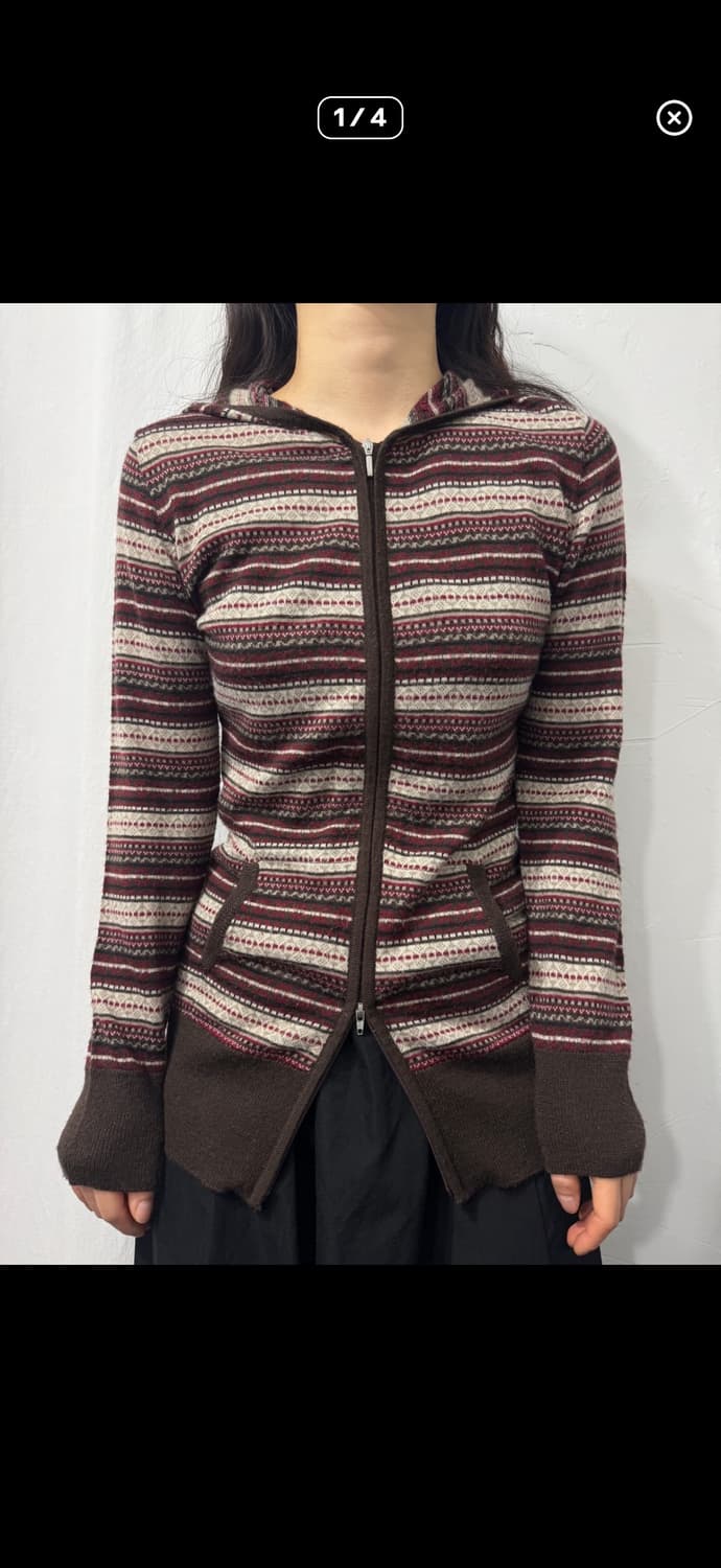 pattern twoway hood zipup 상품이미지1