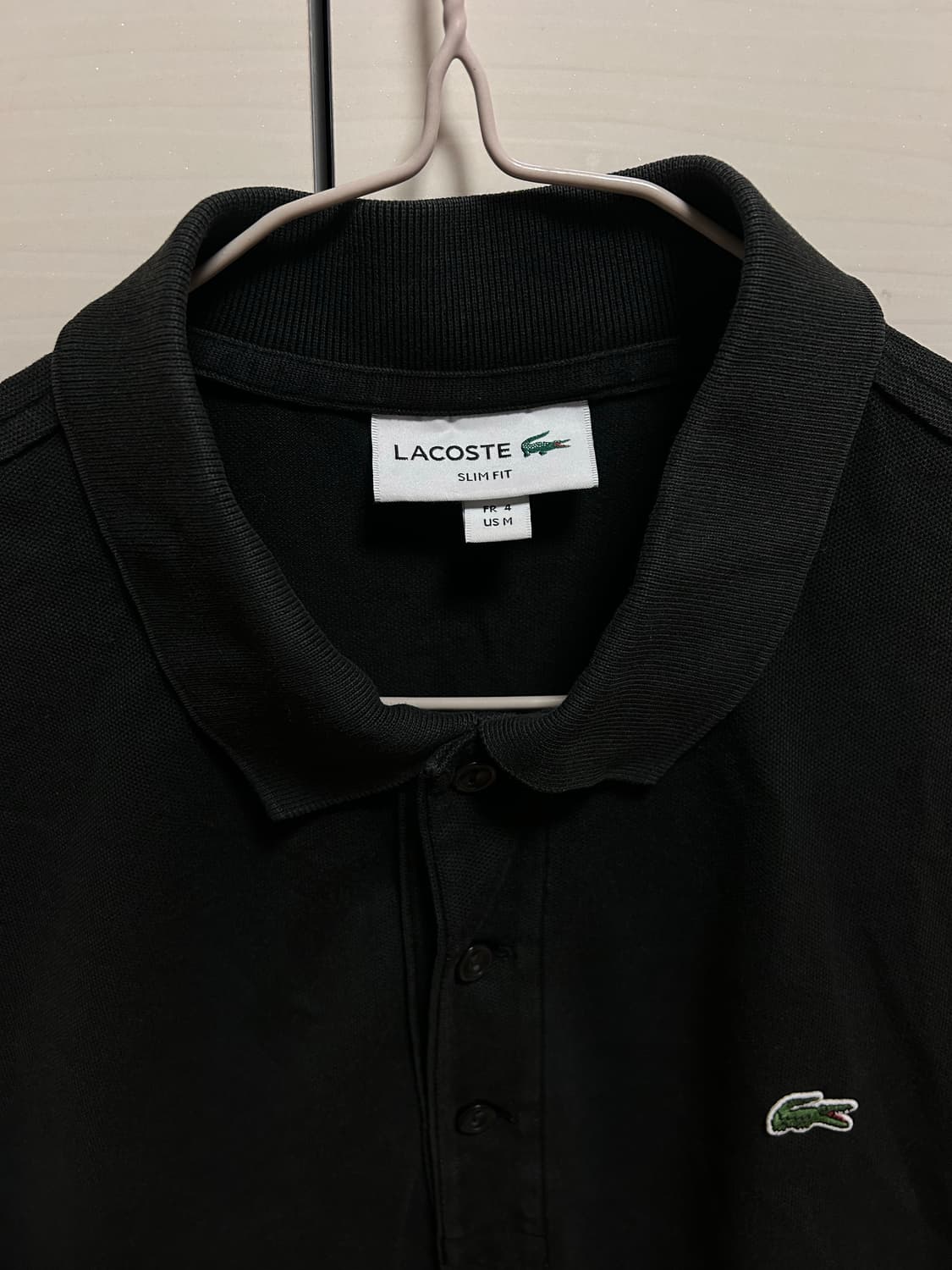 라코스테 블랙 슬림핏 폴로셔츠 M 상품이미지2