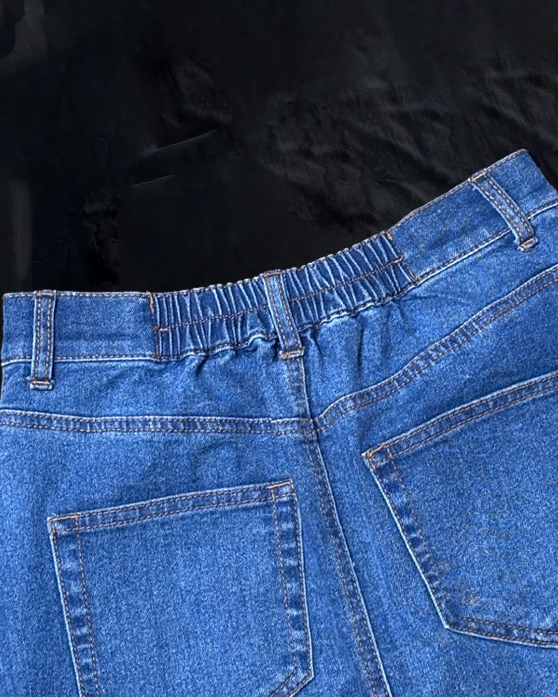 일본빈티지 진청 롱스커트 상품이미지4