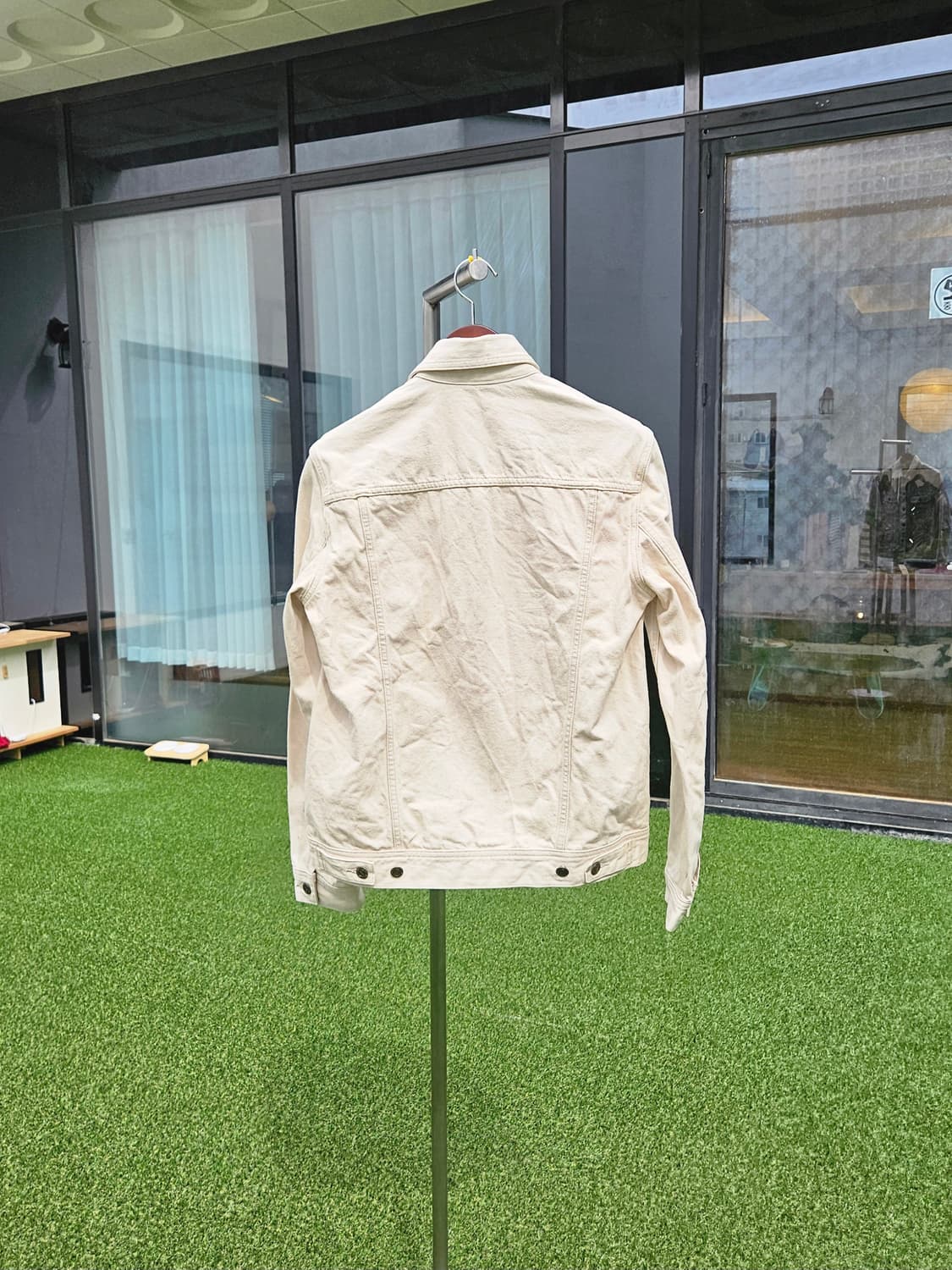 아페쎄 크림 데님 자켓 상품이미지2