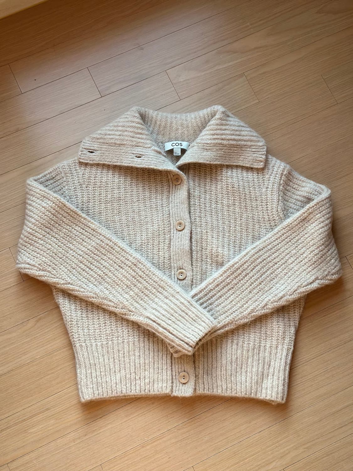 COS 여성 스프레드 칼라 울 가디건 S 상품이미지5
