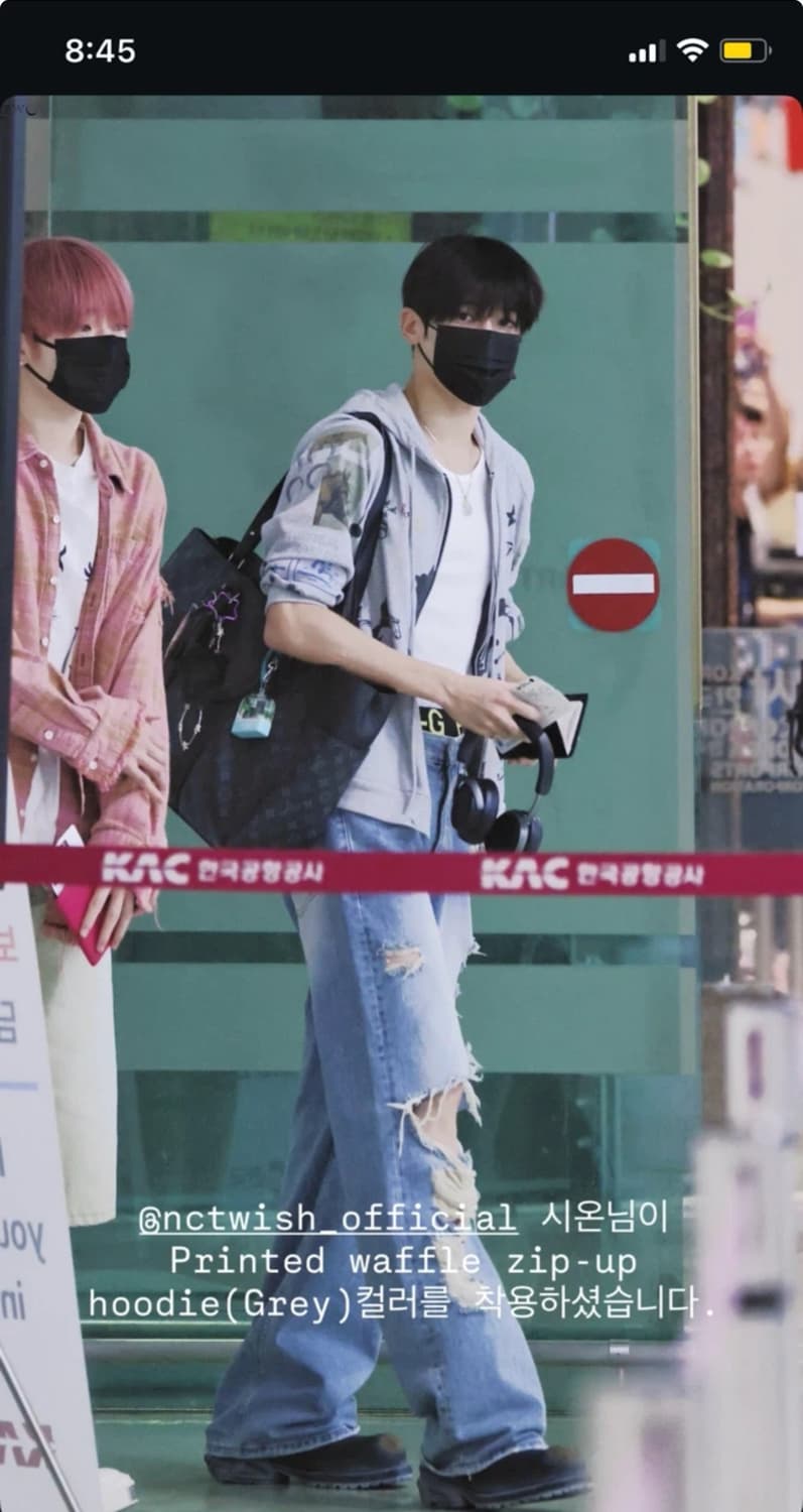 투머치택스 tmt toomuchtax 와플 후드집업 그레이  상품이미지4