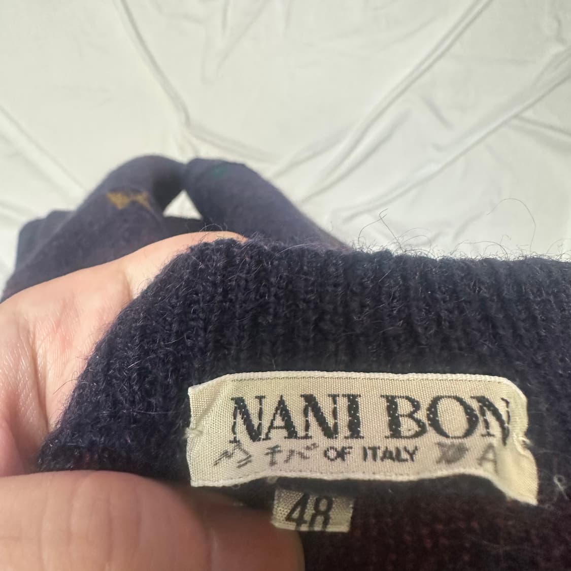 Nanibon 퍼플패턴니트 100 상품이미지3