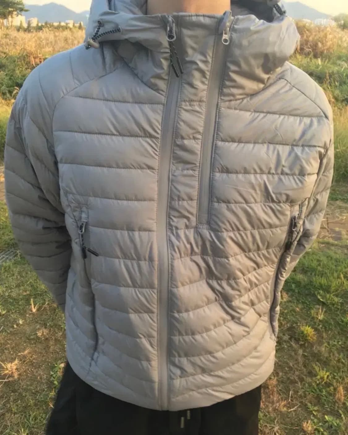 Dongsim남녀공용 경량패딩 그레이 상품이미지1