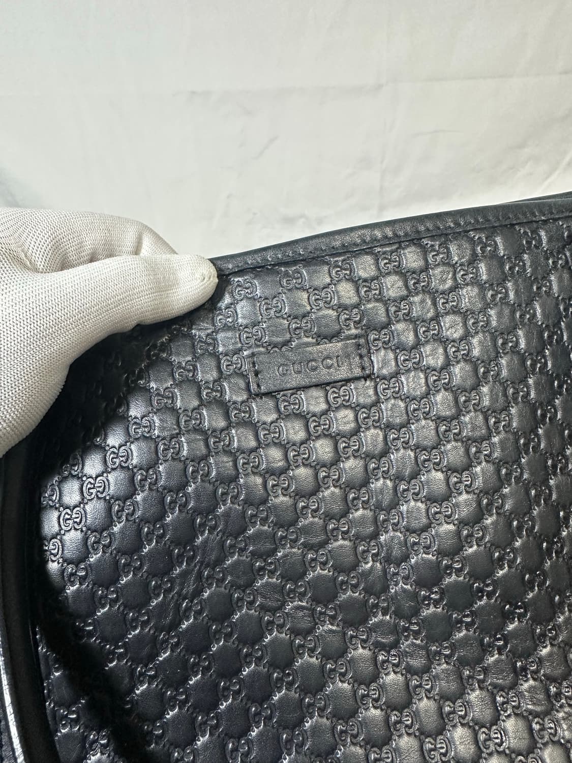 구찌 마이크로시마 토트백 블랙 (OS) 상품이미지2