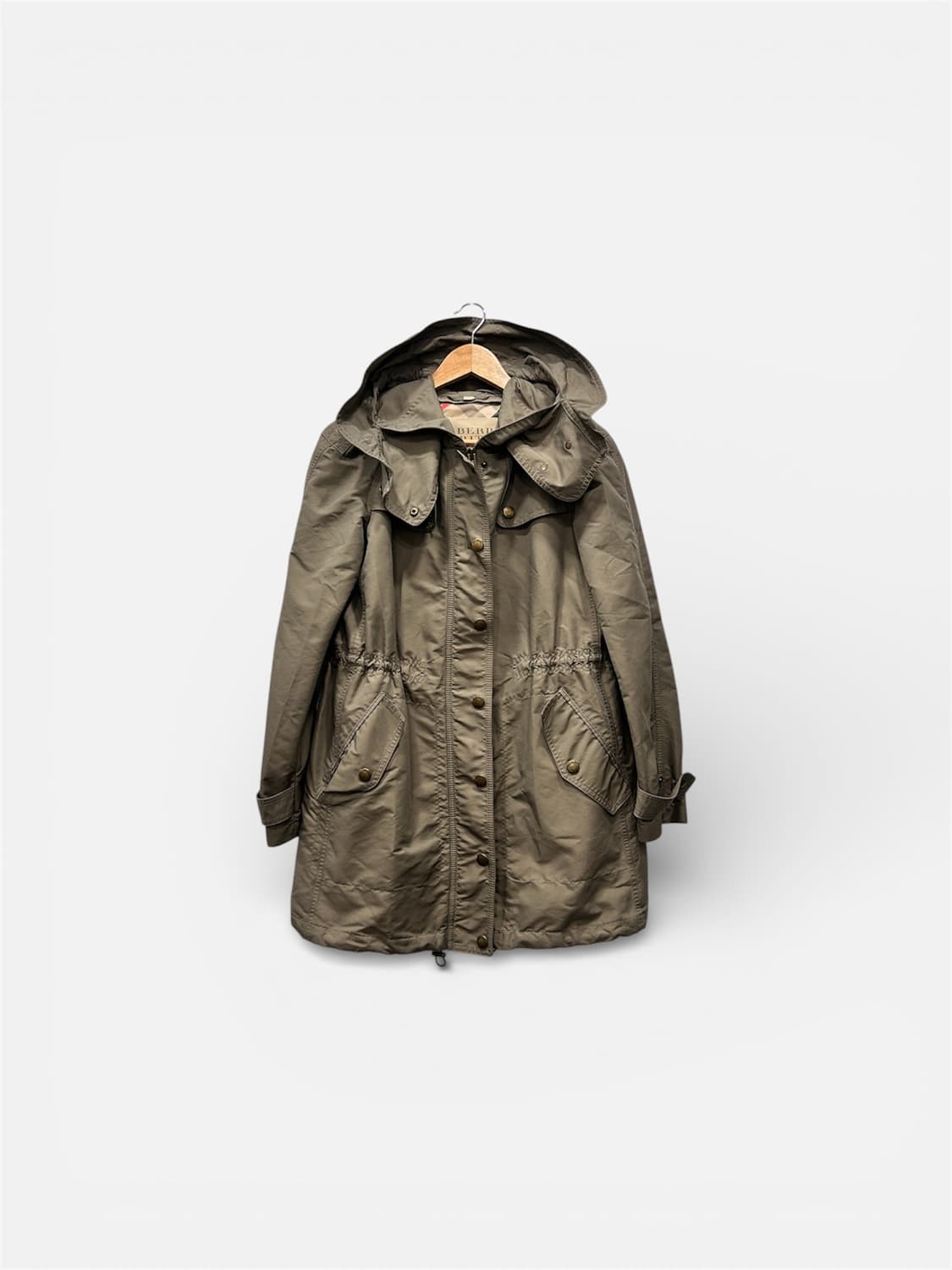 버버리 브릿 후드 야상 바람막이 자켓 S 카키 상품이미지1