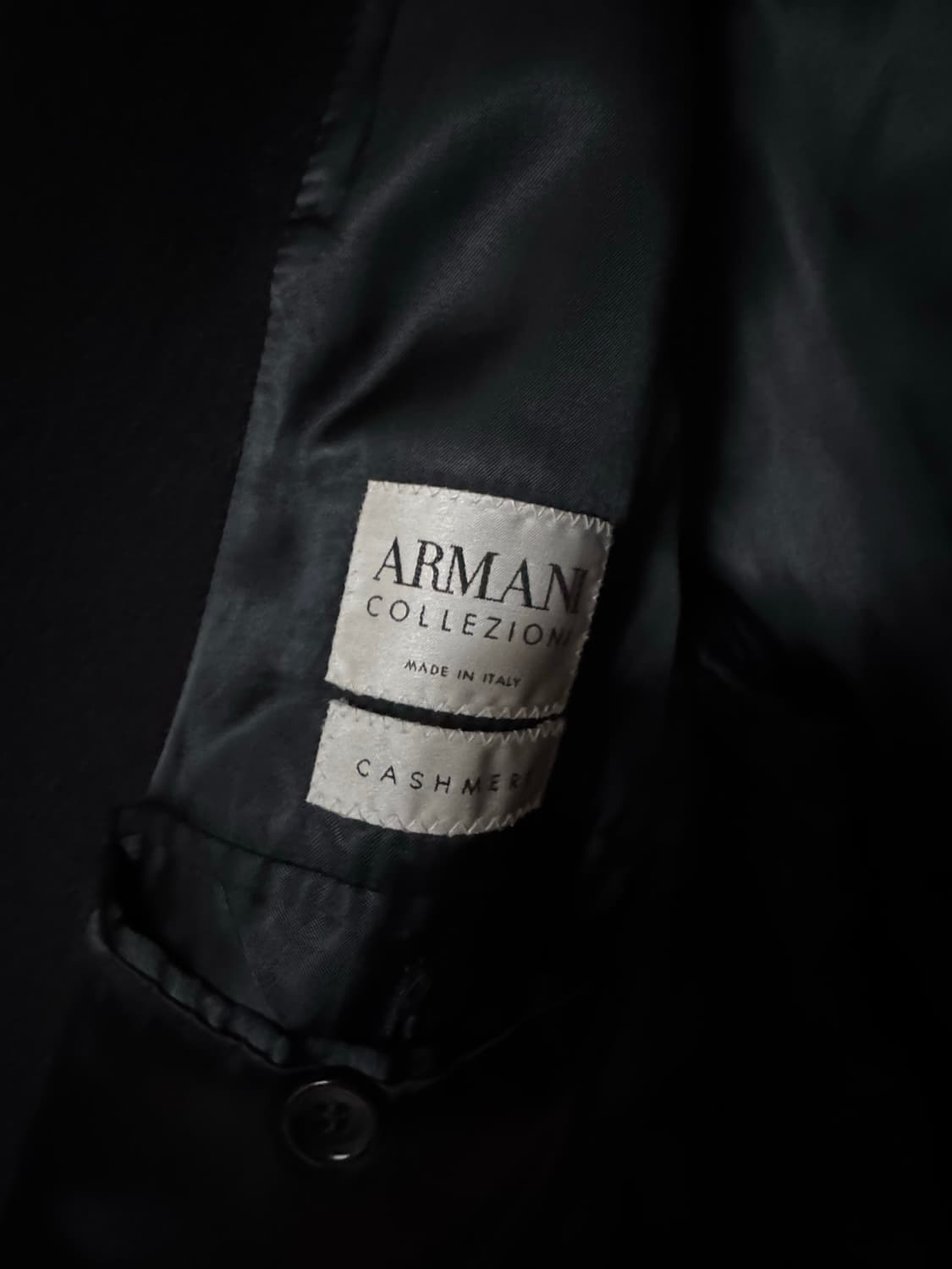 아르마니 꼴레지오니 100% 캐시미어 블랙코트 상품이미지7